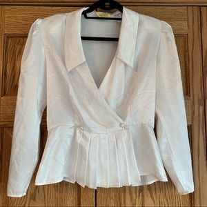 Vintage white silk blouse